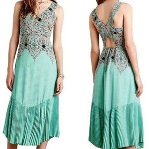 Anthropologie Maeve Canyon Creek Dress Turquoise Size Petite 0